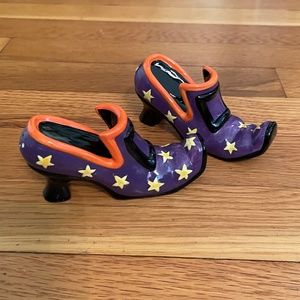 FITZ & FLOYD WITCH HAZEL SALT & PEPPER SHAKERS.